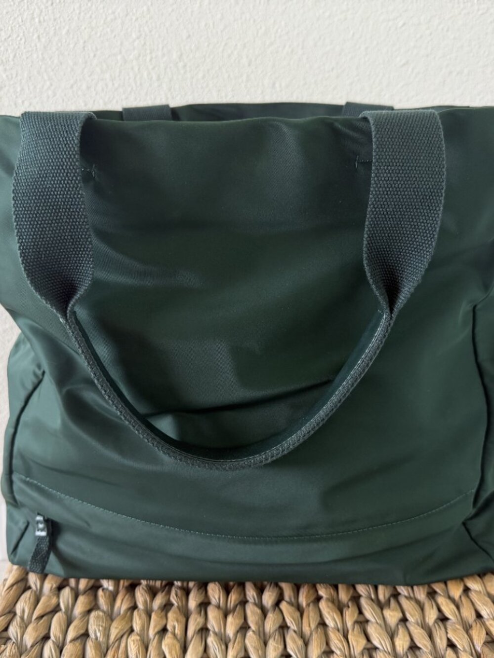 Tory Sport by Tory Burch — Sport T Large Nylon Tote Bag in Forest Green - Picture 7 of 10